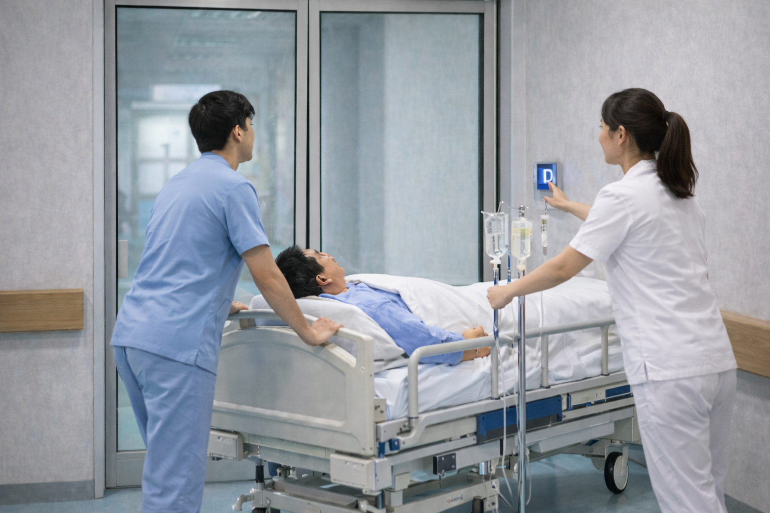 기존 병원 출입
